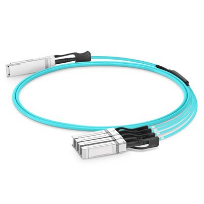 100G QSFP28 To 4x25G SFP28 AOC 100G QSFP28 Active Optical Cable CE FCC 1-100M